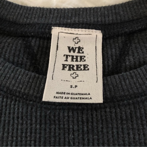 Free People Waffle Knit Thermal Cropped Ready Set Love Long Sleeve - Picture 3 of 7